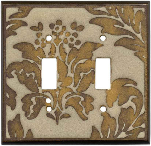 Damask Stone - Double Toggle Switch Plates