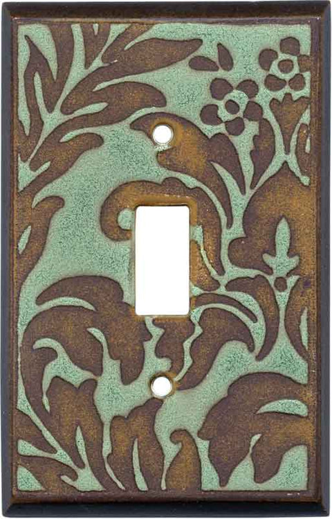 Damask Turquoise - Single Toggle Switch Plates