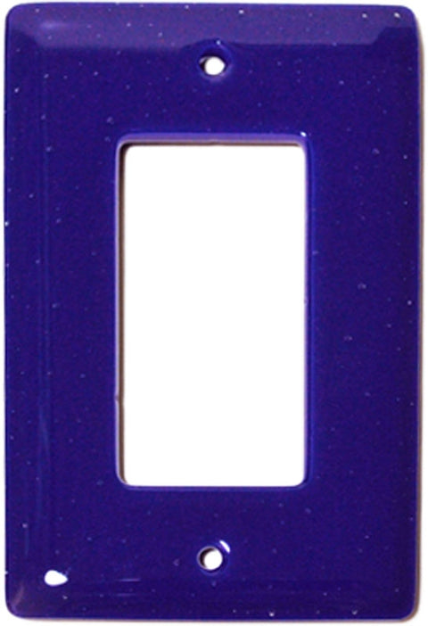 Deep Cobalt Blue Glass - Combination 1 Toggle/Rocker Switch Covers