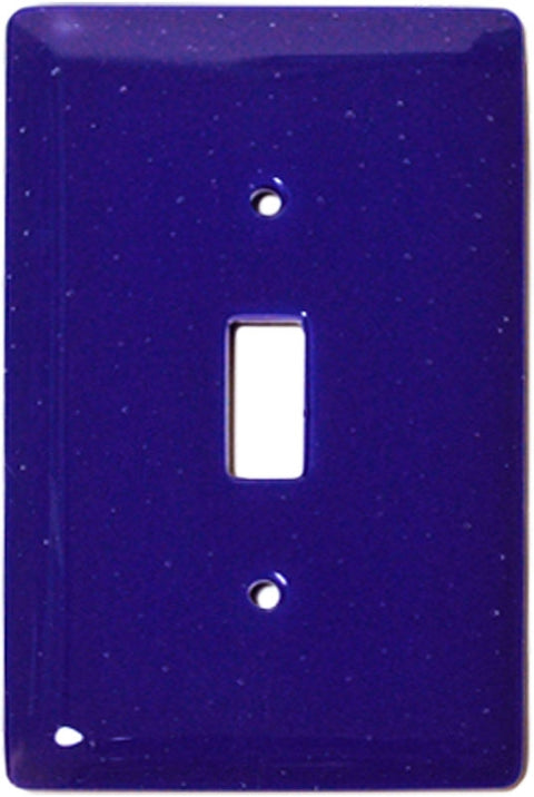 Deep Cobalt Blue Glass - Combination 1 Toggle/Rocker Switch Covers