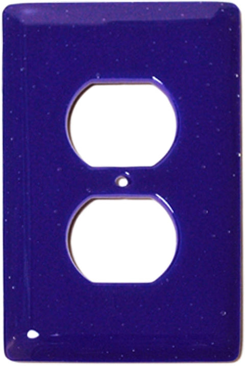 Deep Cobalt Blue Glass - Combination 1 Toggle/Rocker Switch Covers