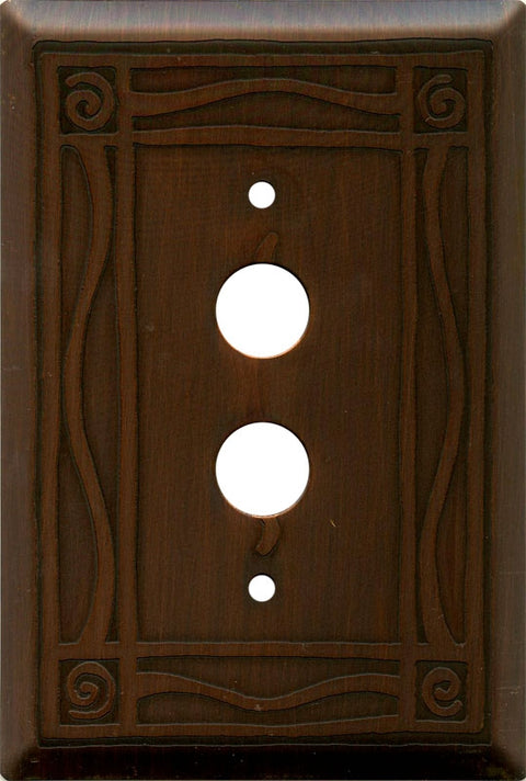 Border Antiqued Copper - 1 Toggle Switch Plates