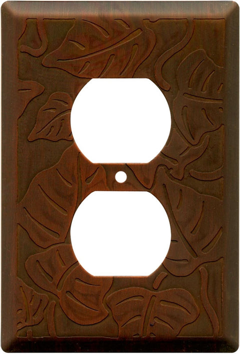 Ivy Antique Copper Duplex - Outlet Cover Plates