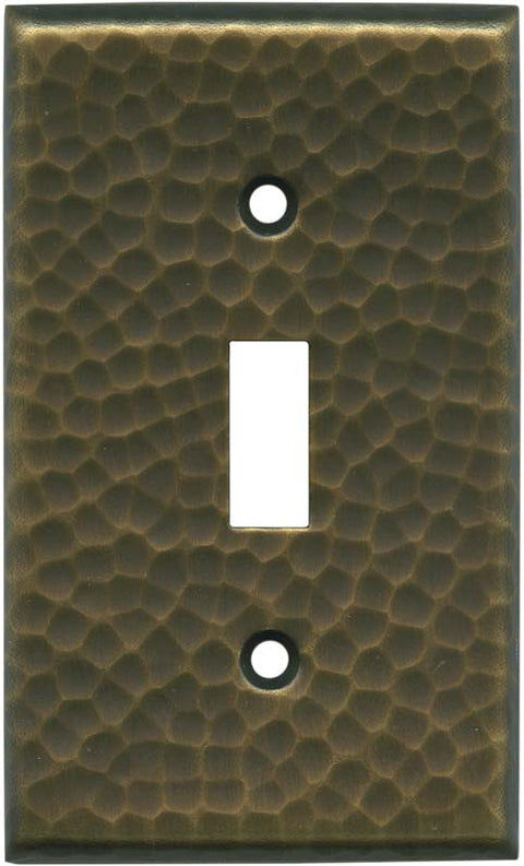 Hammered Antique Brass - Combination 1 Toggle/Outlet Cover Plates