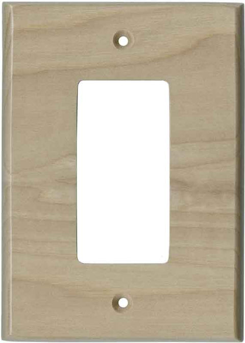 Hickory Unfinished - Single Toggle Switch Plates