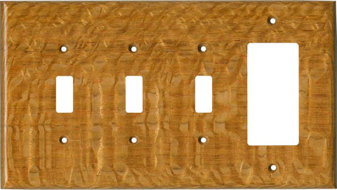 Lacewood Satin Lacquer 6 GFCI Rocker Decora Switch Covers
