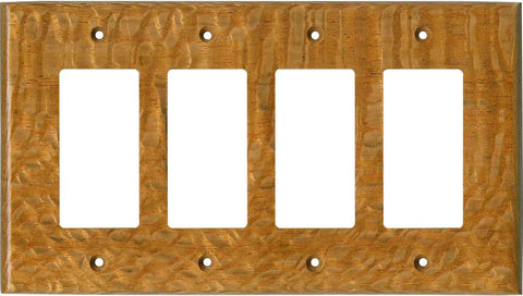 Lacewood Satin Lacquer 6 GFCI Rocker Decora Switch Covers