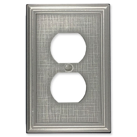 Linen Brushed Nickel - Outlet Covers