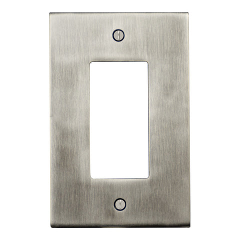 Modern Antique Wall Plates with Stainless Steel Finish - GFCI Rocker Switch Plate Covers