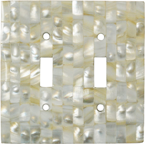Straight Mother of Pearl - GFCI Rocker/Duplex Outlet Wall Plates