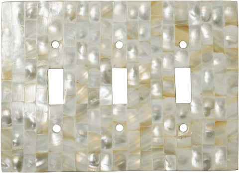 Straight Mother of Pearl - GFCI Rocker/Duplex Outlet Wall Plates
