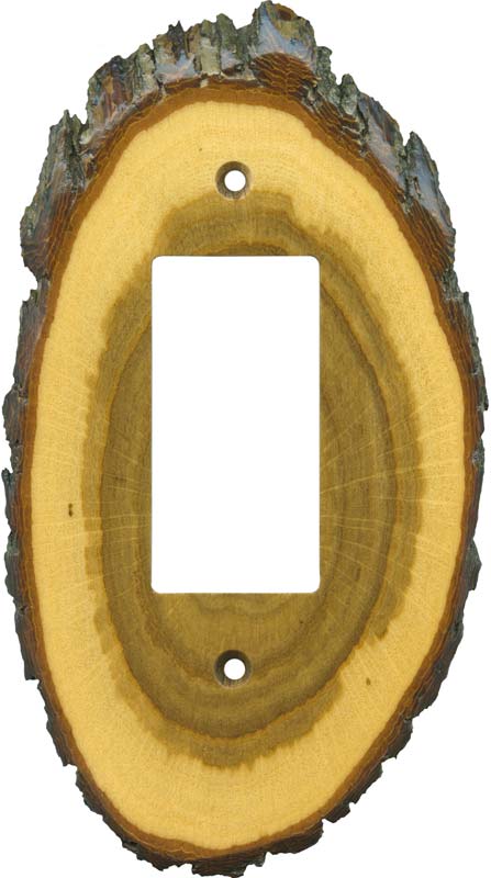 Oak Slice - GFCI Rocker/Duplex Outlet Wall Plates