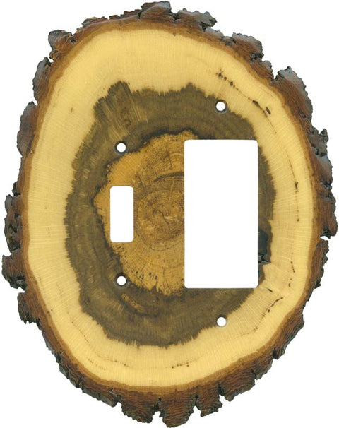 Oak Slice - GFCI Rocker/Duplex Outlet Wall Plates