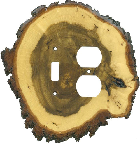 Oak Slice - GFCI Rocker/Duplex Outlet Wall Plates