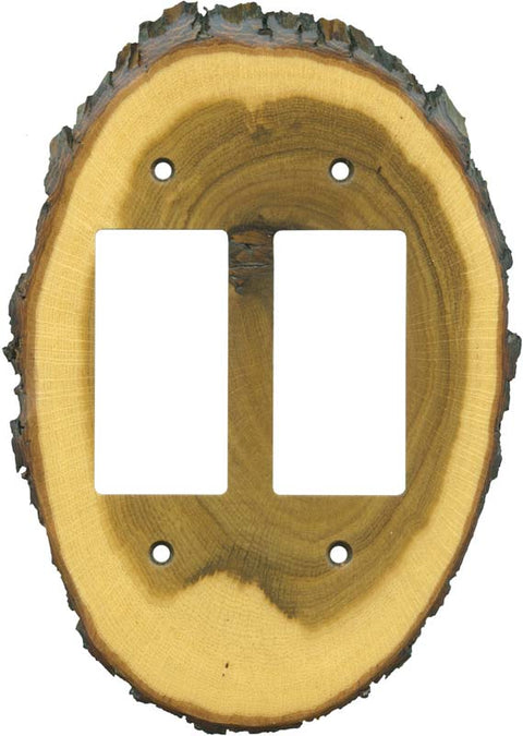 Oak Slice - GFCI Rocker/Duplex Outlet Wall Plates