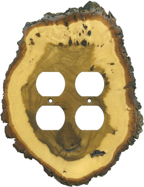 Oak Slice - GFCI Rocker/Duplex Outlet Wall Plates
