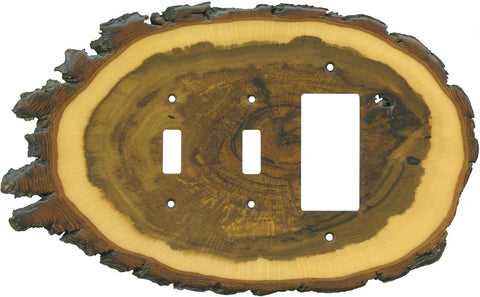 Oak Slice - GFCI Rocker/Duplex Outlet Wall Plates