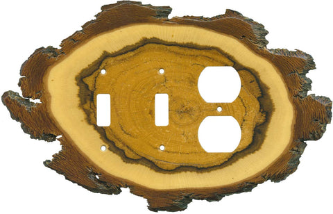 Oak Slice - GFCI Rocker/Duplex Outlet Wall Plates