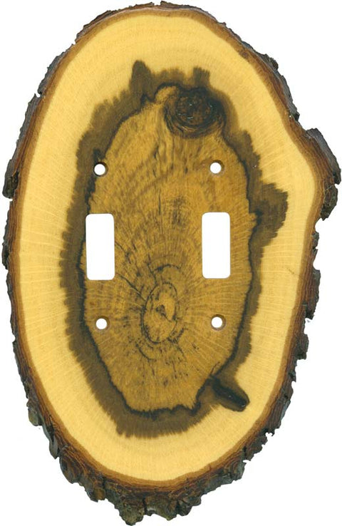 Oak Slice - GFCI Rocker/Duplex Outlet Wall Plates