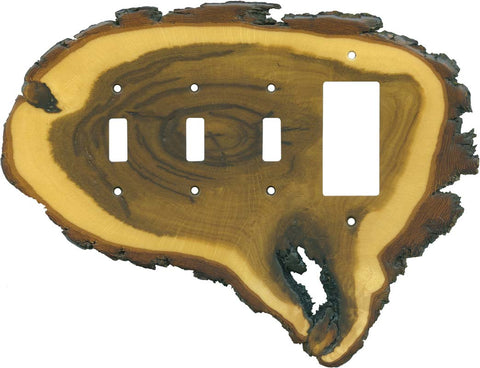 Oak Slice - GFCI Rocker/Duplex Outlet Wall Plates