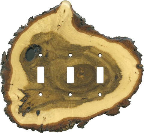 Oak Slice - GFCI Rocker/Duplex Outlet Wall Plates