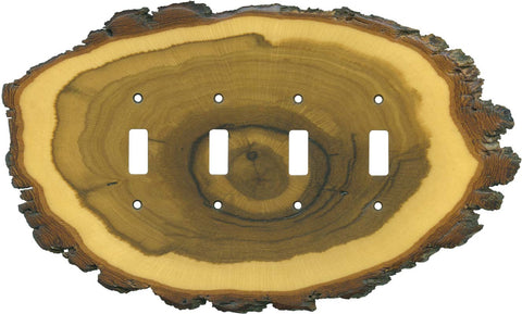Oak Slice - GFCI Rocker/Duplex Outlet Wall Plates