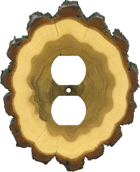 Oak Slice - GFCI Rocker/Duplex Outlet Wall Plates