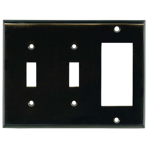 Satin Black Nickel - 2 Toggle/1 GFCI Rocker Switchplates