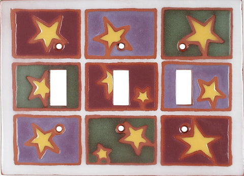 Stars Tac Toe - Cable Wall Plates