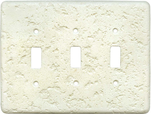 Stonique Biscuit - 3 Toggle Light Switch Covers
