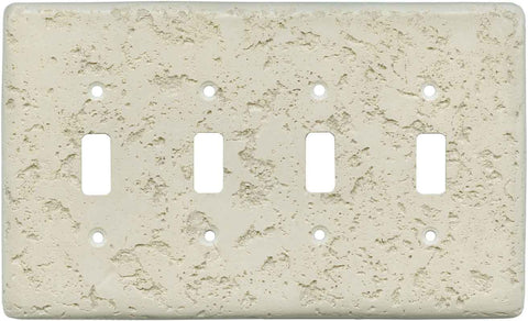 Stonique Cappuccino - 2 Toggle/1 GFCI Rocker Switchplates