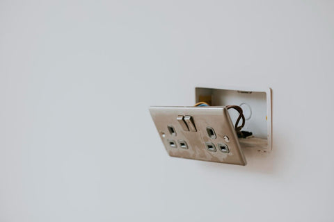 Modern light switch in an old home