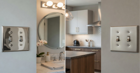 Modern double light switches kitchen