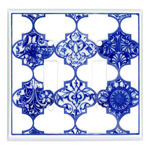 Quatrefoil Blue Ceramic