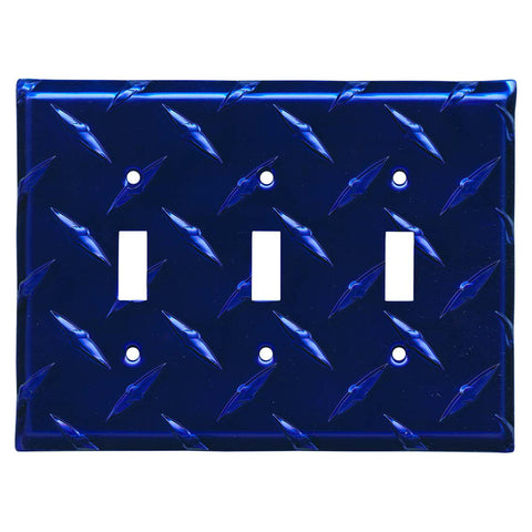 Polished Diamond Plate Tread Blue