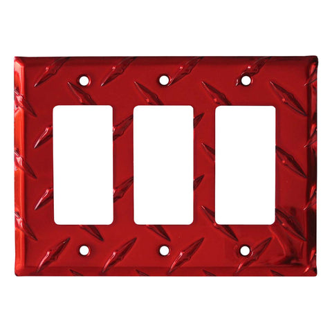 Polished Diamond Plate Tread Red