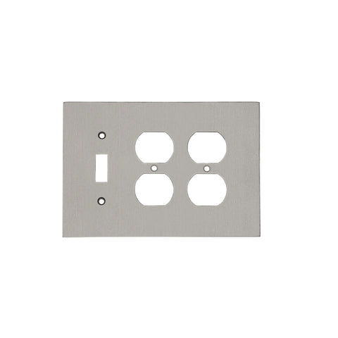 Modern Antique Wall Plates with Satin Nickel Finish