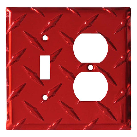 Polished Diamond Plate Tread Red