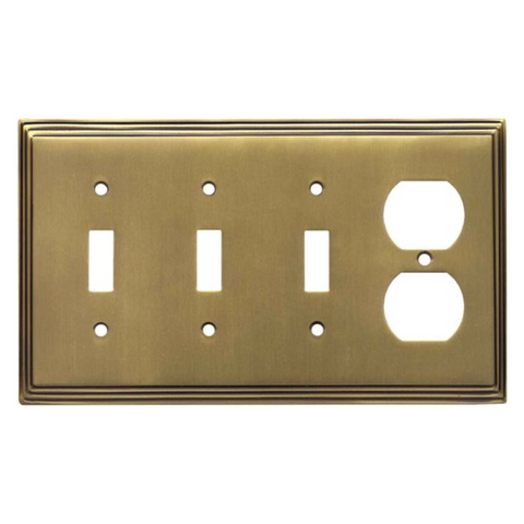 Art Deco Step Antique Brass