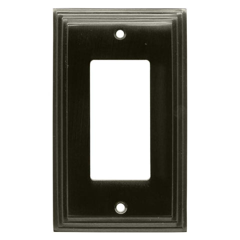 Art Deco Step Satin Black Nickel