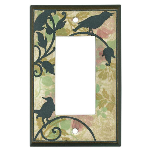 Vintage Songbirds Ceramic - GFCI Rocker Switch Plate Covers