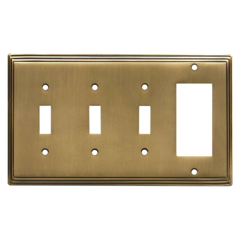 Art Deco Step Antique Brass