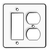 1 GFI Rocker-Duplex - 4.50" w * 4.50" h