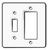 1 Toggle-GFI Rocker - 4.50" w * 4.50" h