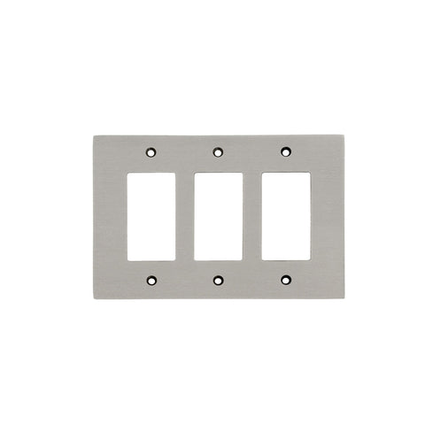 Modern Antique Wall Plates with Satin Nickel Finish