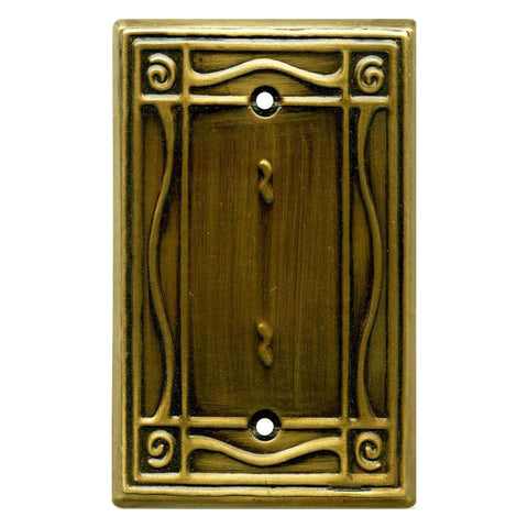 Border Antique Brass - Blank Switch Plates