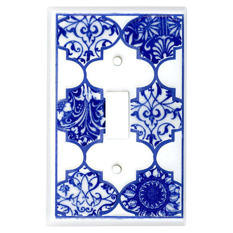 Quatrefoil Blue Ceramic