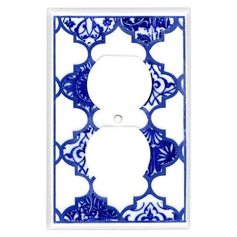 Quatrefoil Blue Ceramic