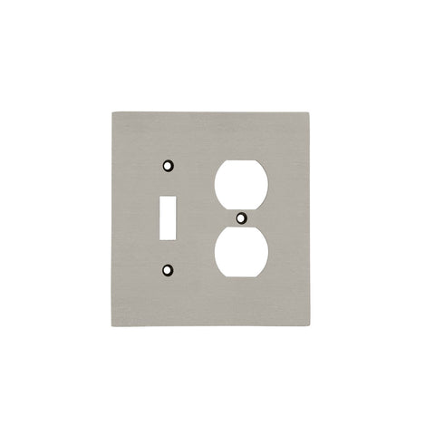 Modern Antique Wall Plates with Satin Nickel Finish