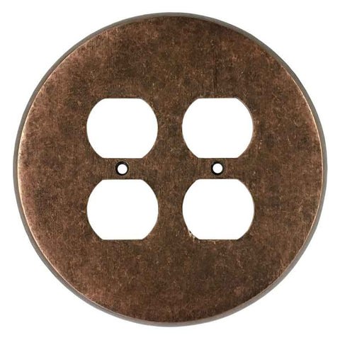 Round Mottled Antique Copper